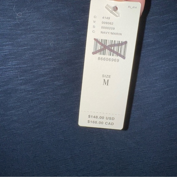 NWT Size M Anthropologie Stateside Long Maxi Navy Blue Dress with Slit - Picture 4 of 11